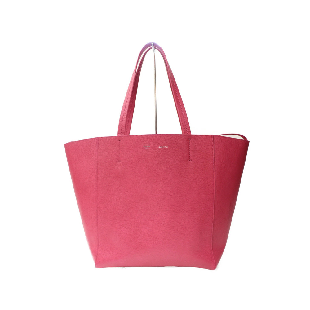 CELINE Cabas Phantom Leather Pink Tote Bag